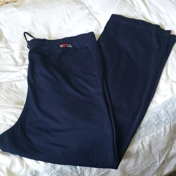 St John Sport Wide Leg Lounge Pant, Blue, Size L - Picture 6 of 8